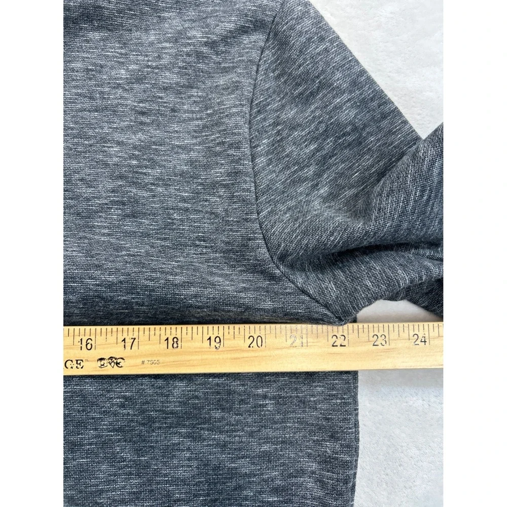 Banana Republic Pullover Mens M Gray Space Dye Funnel Neck‎ Mock Sweatshirt